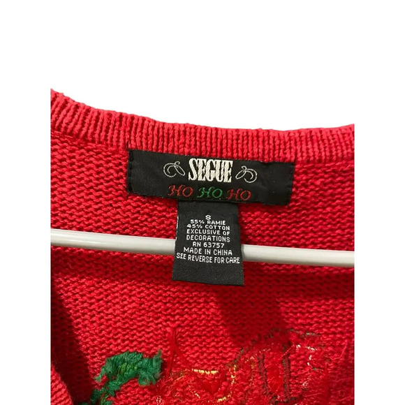 Segue Red Ugly Christmas Horse holiday knit sweater Vest Size Small - Picture 2 of 4
